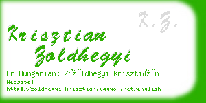 krisztian zoldhegyi business card